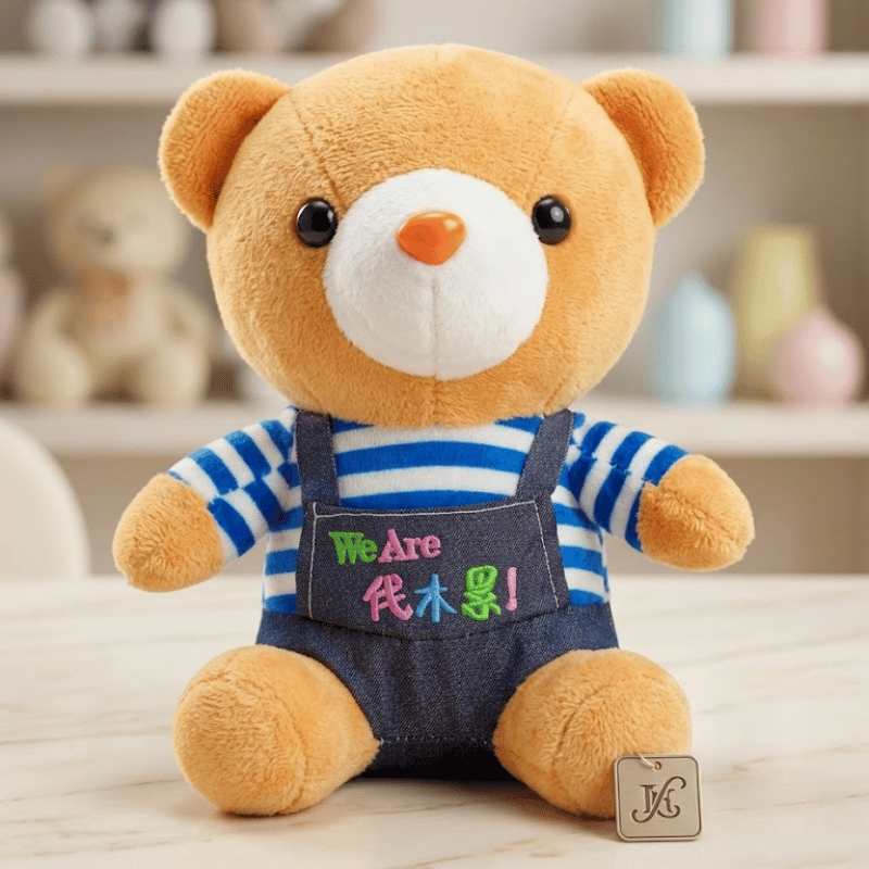 Mini Denim Dungaree Teddy Bear